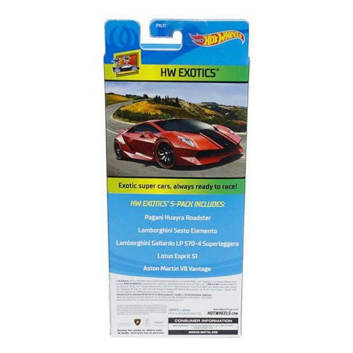 Set de 5 coches Hot Wheels 1806