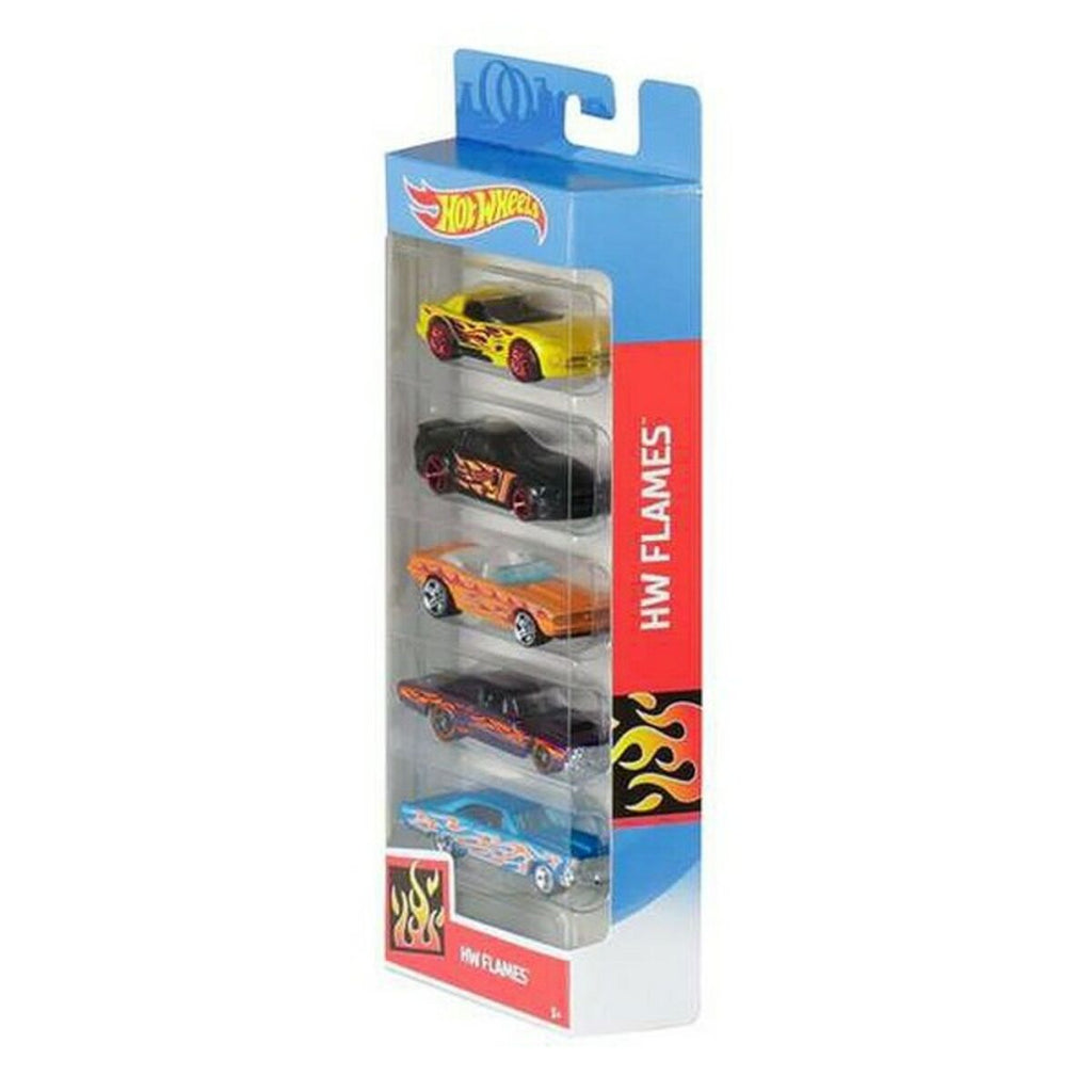 Set de 5 coches Hot Wheels 1806 Multicolor Naranja