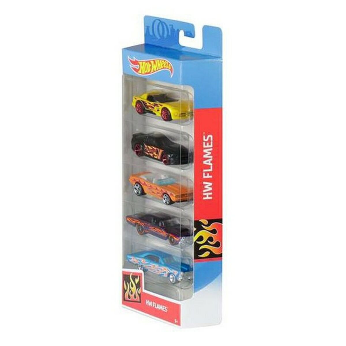 Set de 5 coches Hot Wheels 1806 Multicolor Naranja