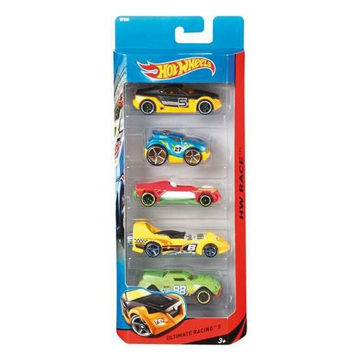 Set de 5 coches Hot Wheels 1806 Multicolor Naranja