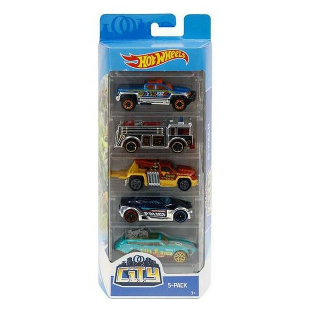 Set de 5 coches Hot Wheels 1806 Multicolor Naranja