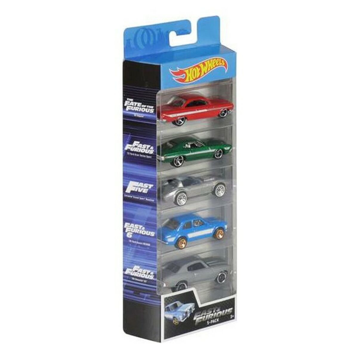 Set de 5 coches Hot Wheels 1806 Multicolor Naranja