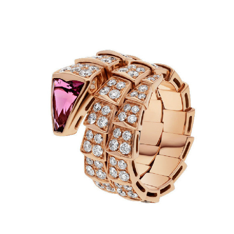 Anel Snake com Zircónia