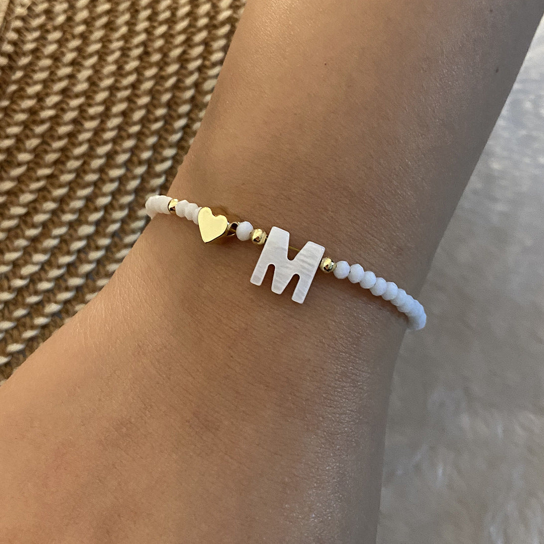 Bracelet with Letter and Heart