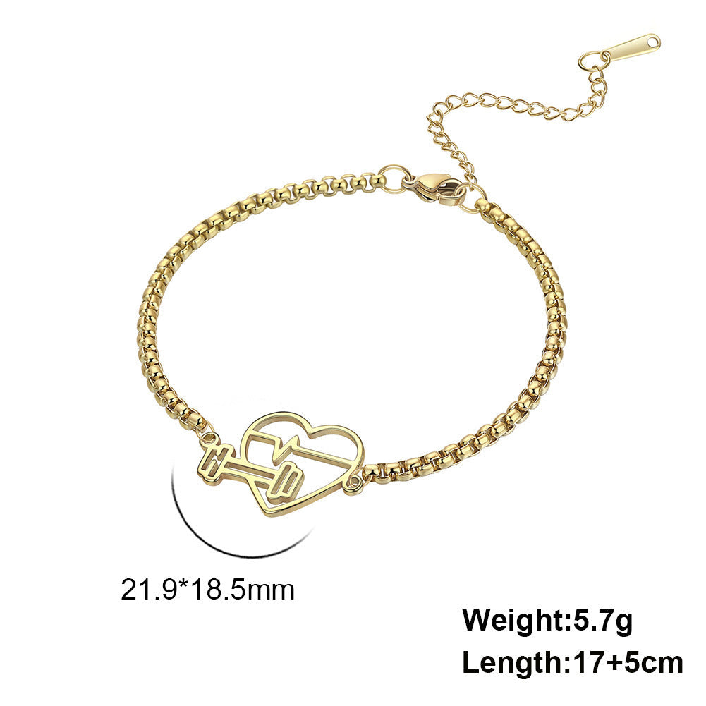 Pulsera de acero inoxidable ECG Love