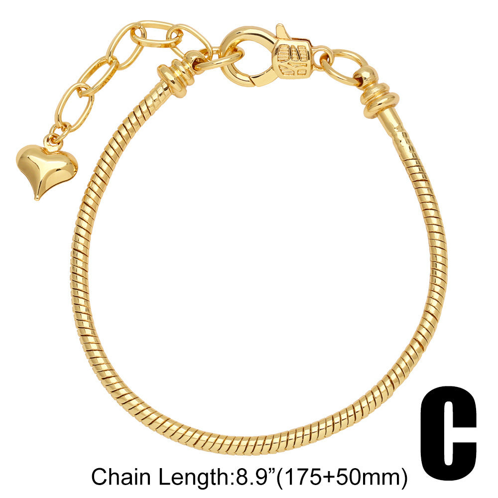 Pulseira com Pendente de 26 Letras