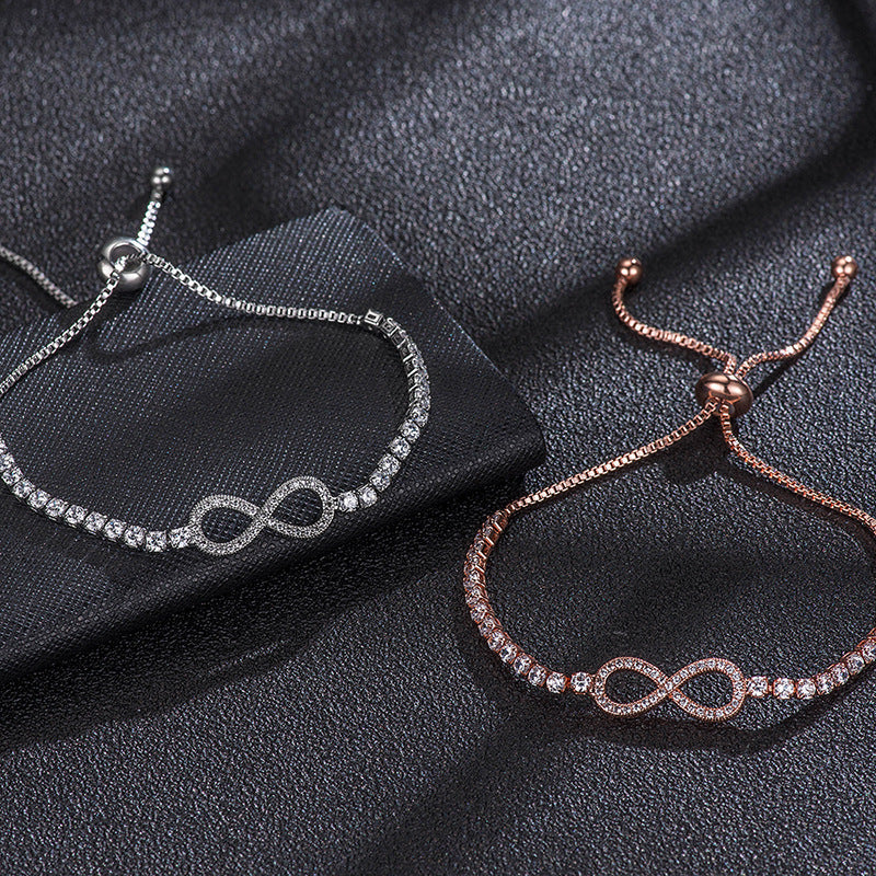 Pulseira Infinito com Zircônia Cúbica