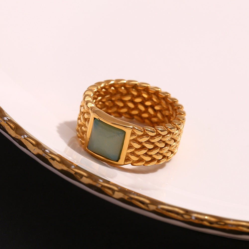 Anel Vintage em Aço Inoxidável 316L