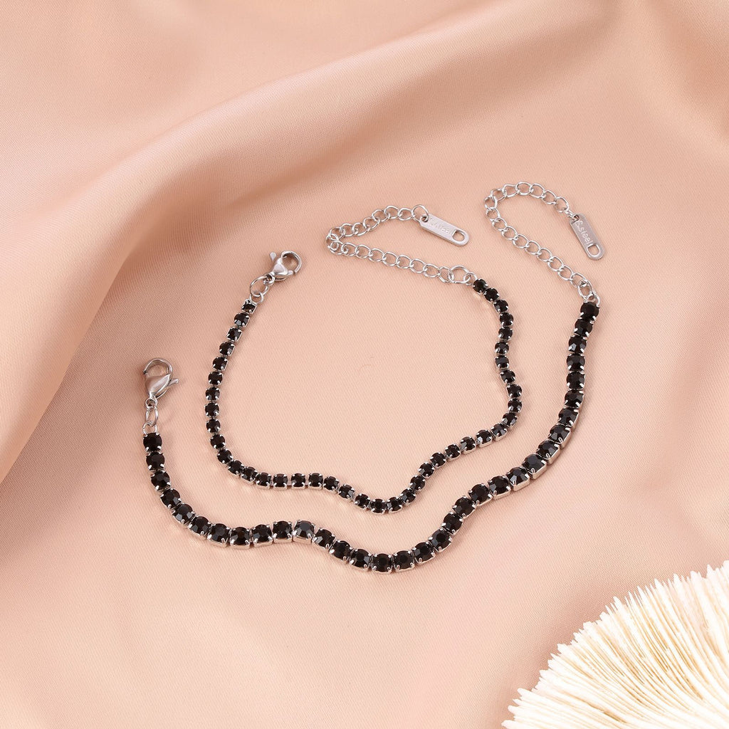 Pulseira em Aço Inoxidável e Zircônia