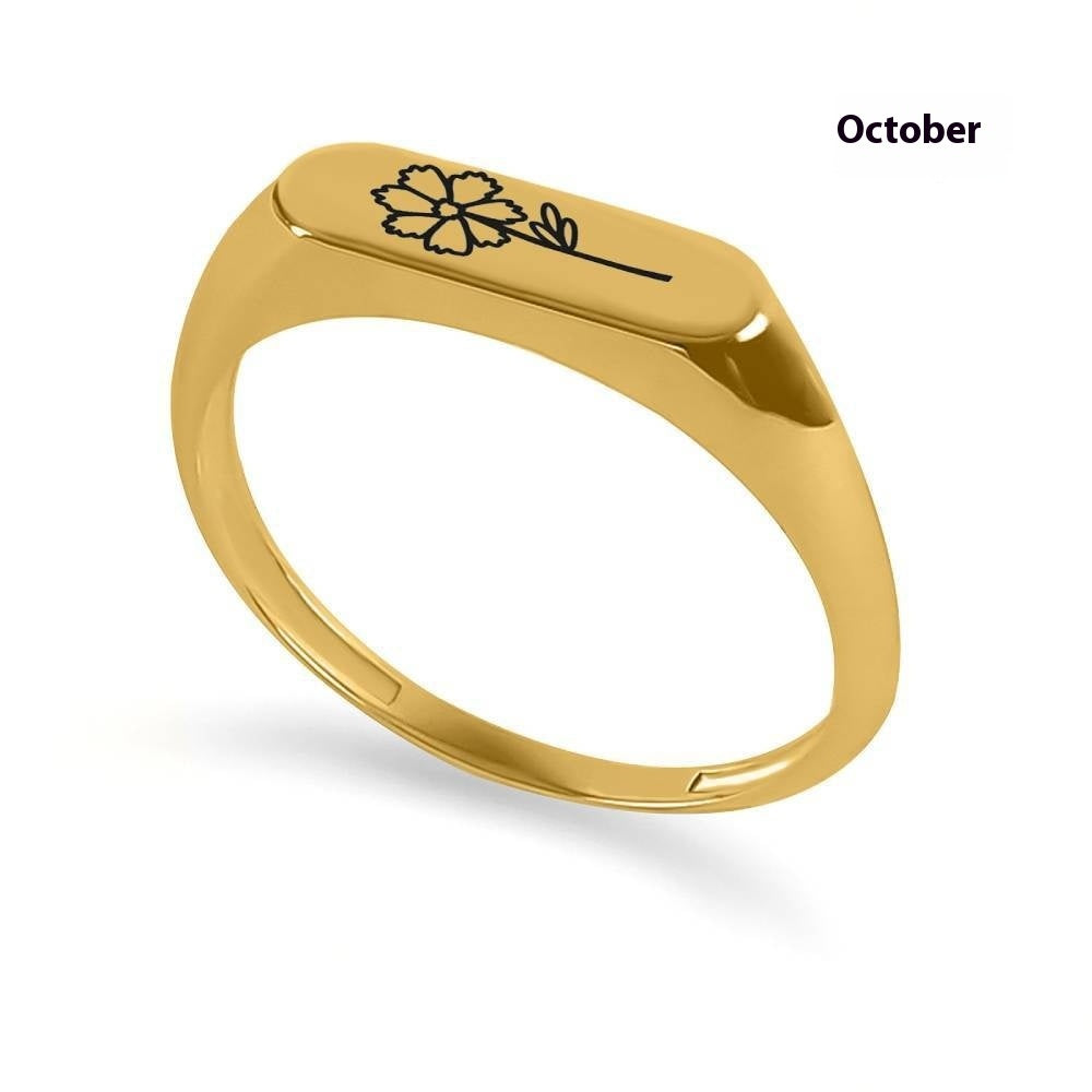 Anel Mês do Ano em Aço Inoxidável