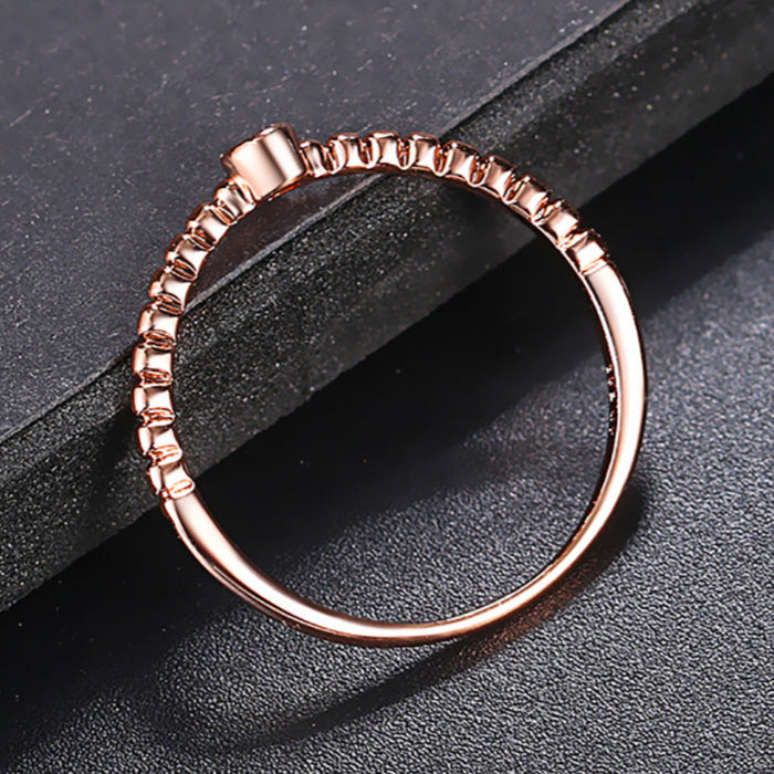 Minimalist Ring with Cubic Zirconia