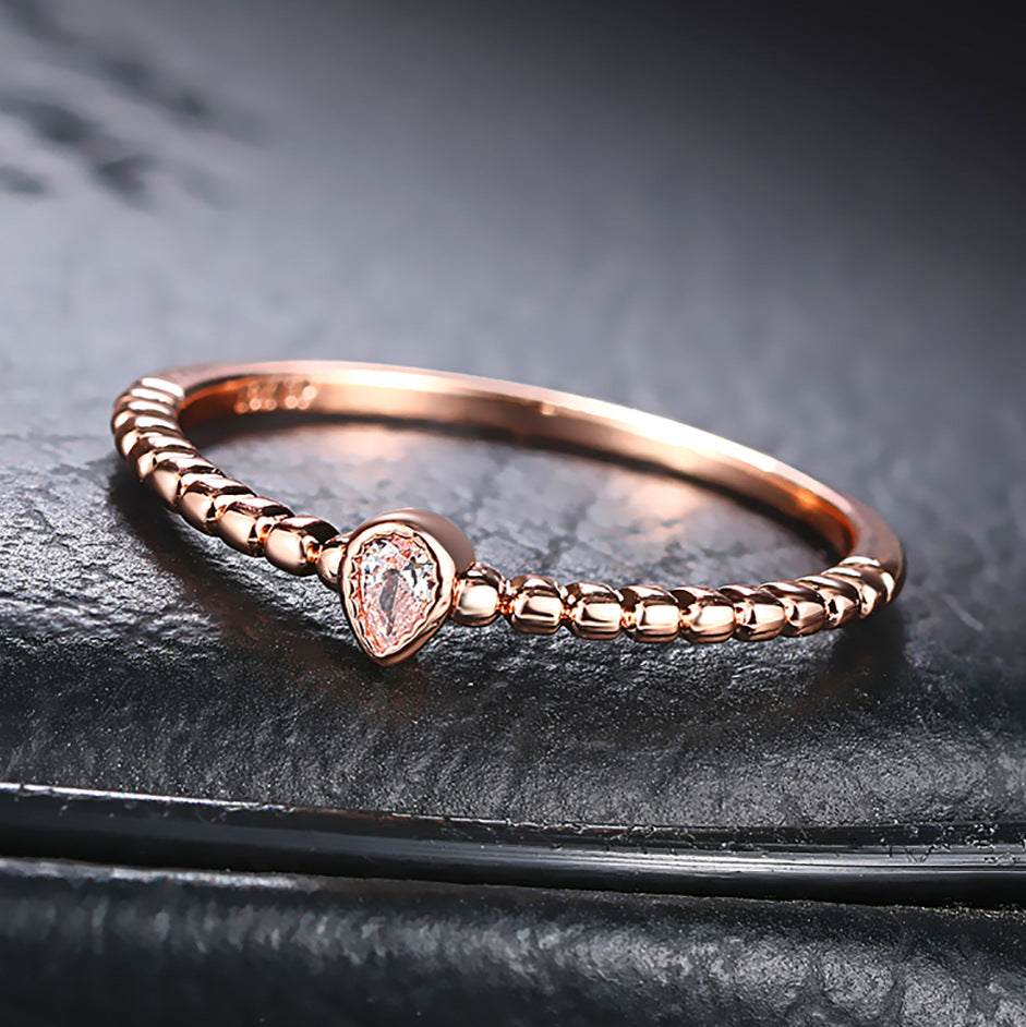 Minimalist Ring with Cubic Zirconia