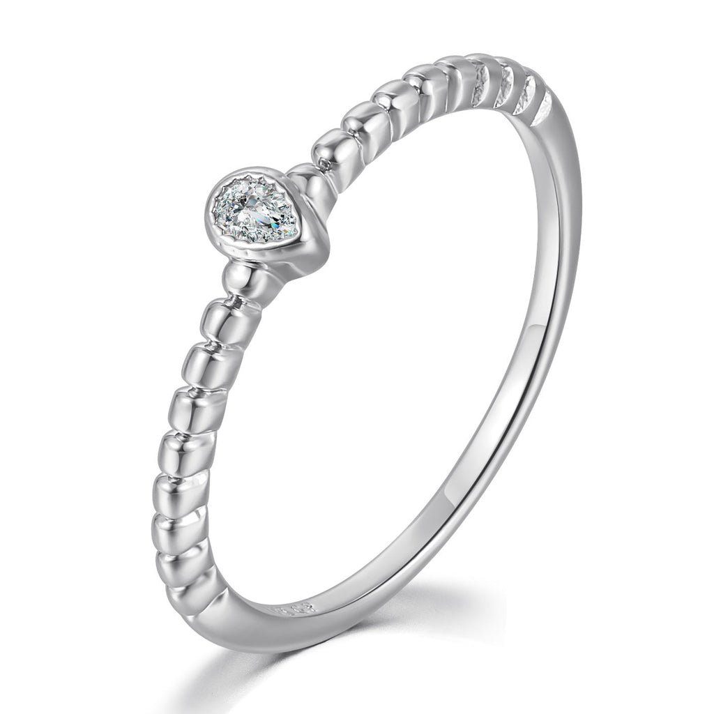 Anel Minimalista com Zircónia