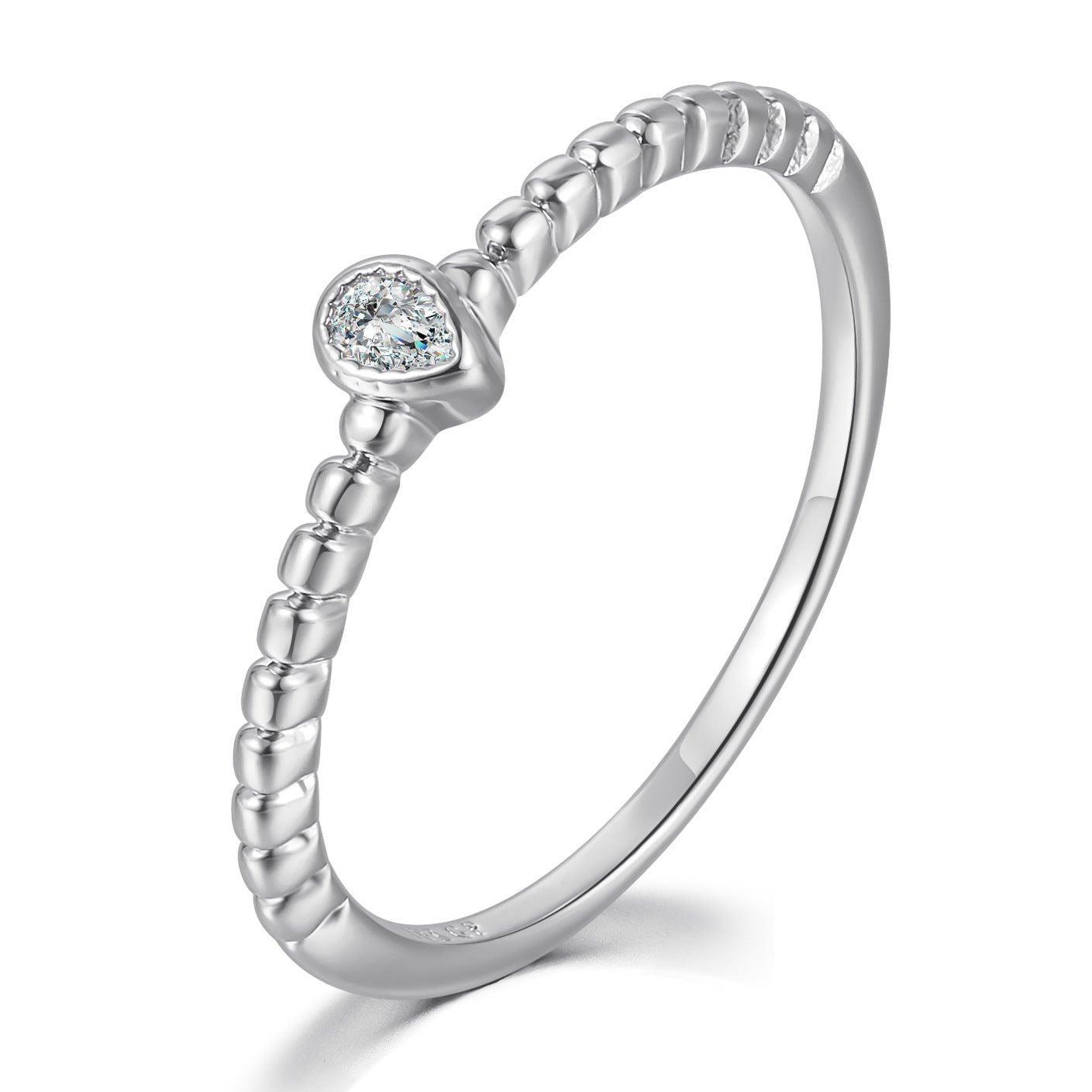 Minimalist Ring with Cubic Zirconia