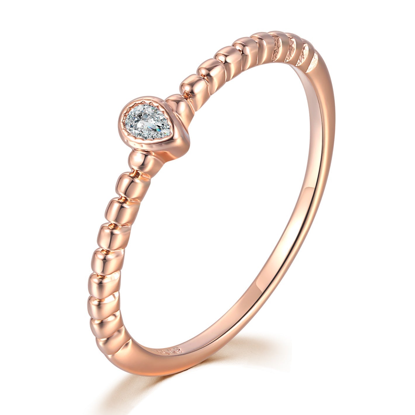 Minimalist Ring with Cubic Zirconia