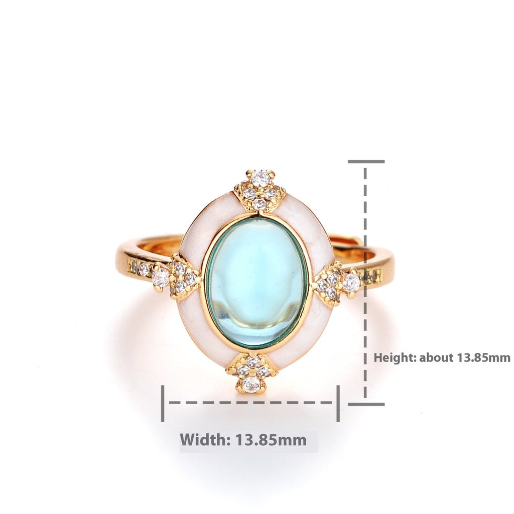 Anillo ovalado retro