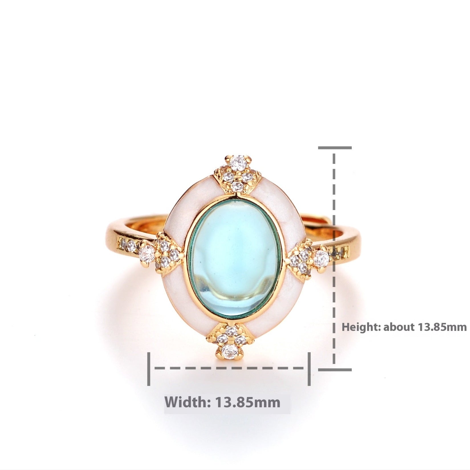 Anillo ovalado retro