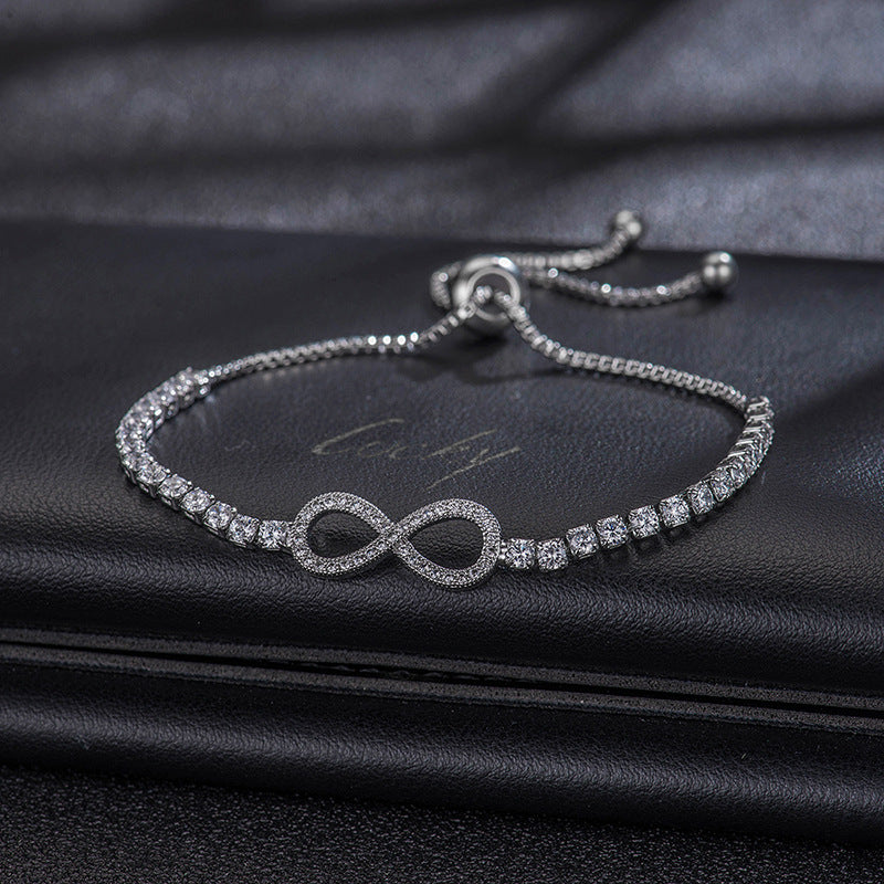 Pulseira Infinito com Zircônia Cúbica