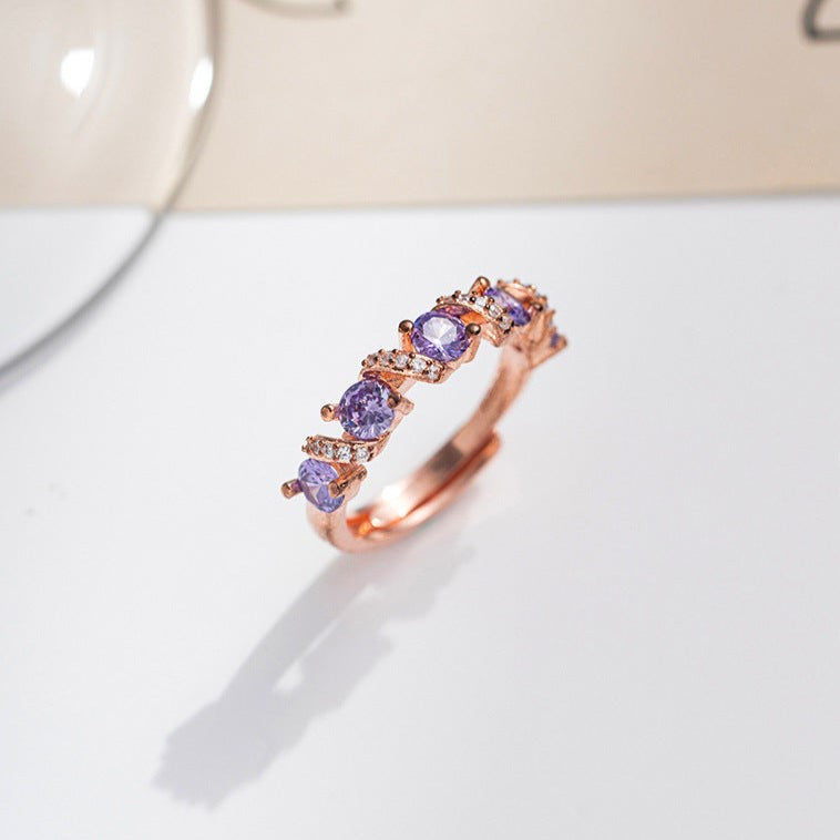 Anillo con circonita cúbica