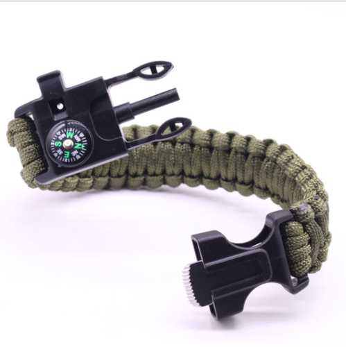 Pulseira em Paracord Kit de Sobrevivência 5 em 1