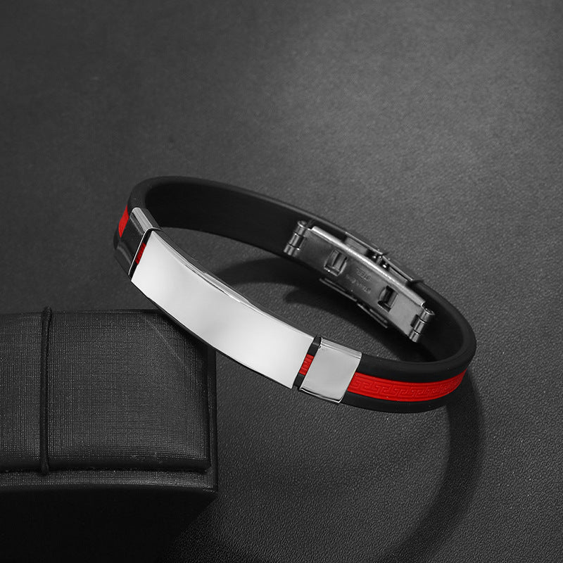 Pulseira em Silicone e Aço Inoxidável
