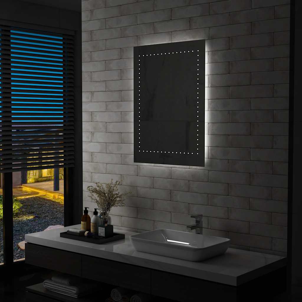 vidaXL LED wall mirror for bathroom 60x80 cm