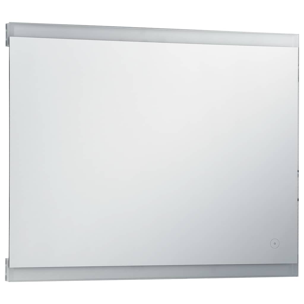 Espejo de pared LED vidaXL con sensor táctil para baño, 80x60 cm