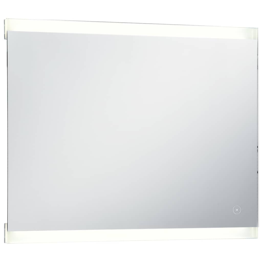 Espejo de pared LED vidaXL con sensor táctil para baño, 80x60 cm