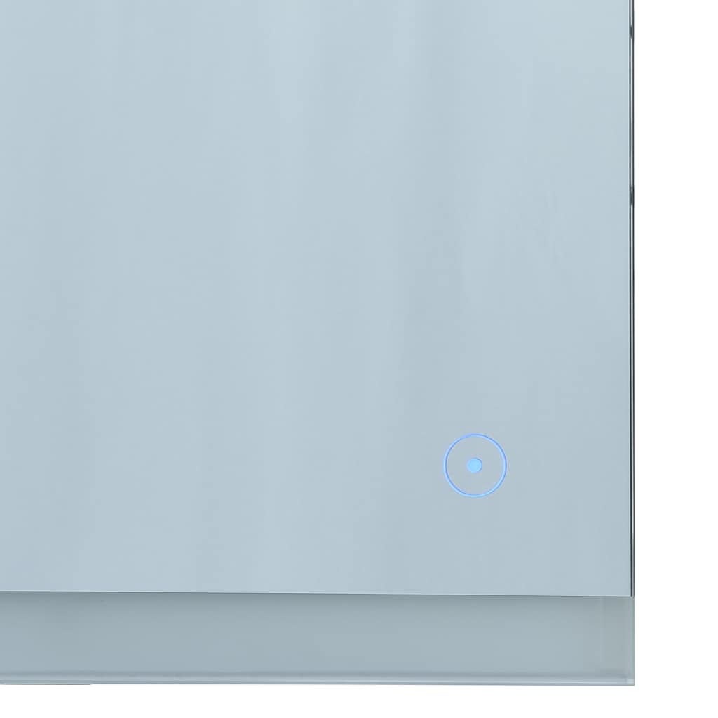 Espejo de pared LED vidaXL con sensor táctil para baño, 80x60 cm