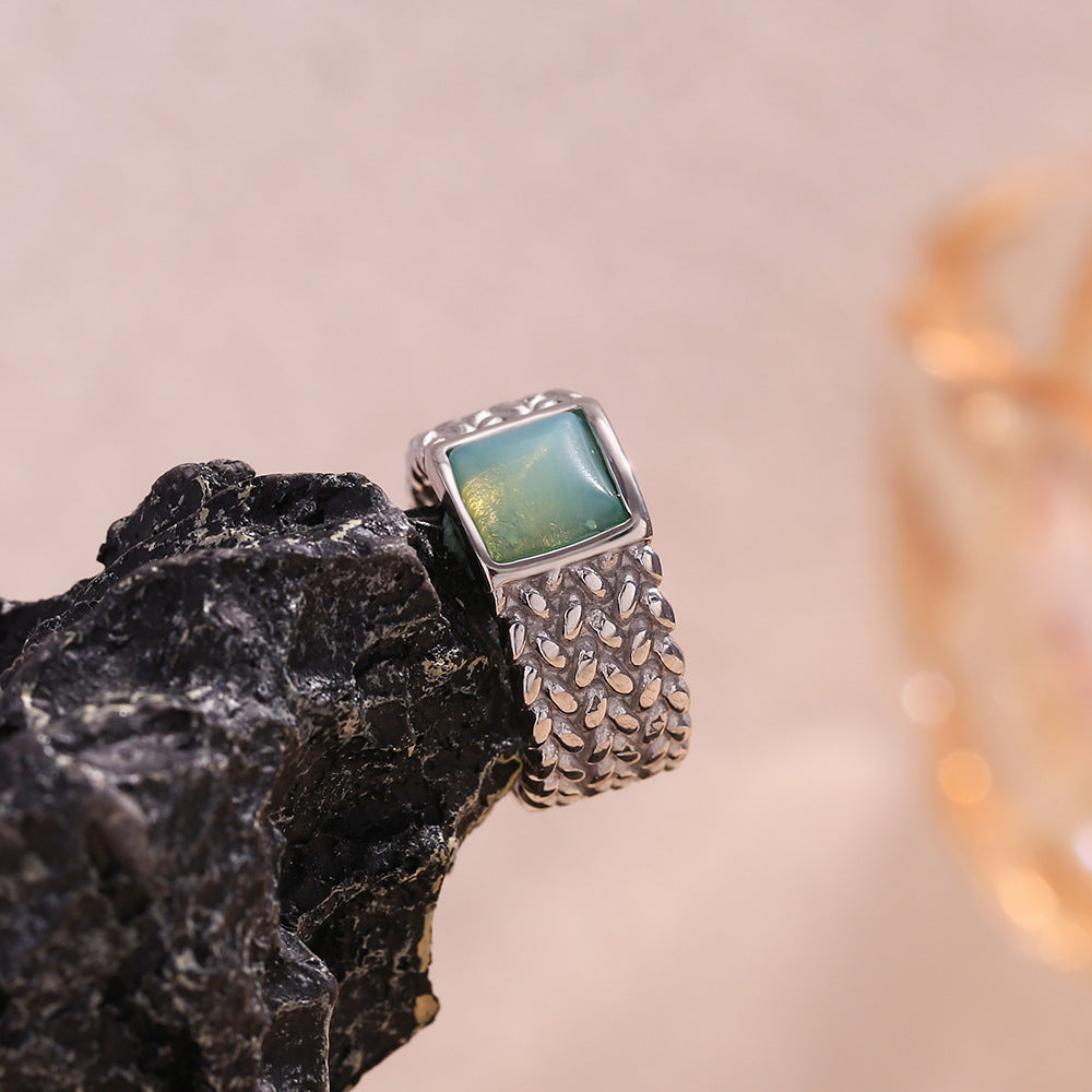 Anel Vintage em Aço Inoxidável 316L