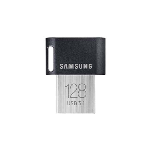 128GB USB 3.1 Flash Drive for Samsung Fit Gray Plus Black