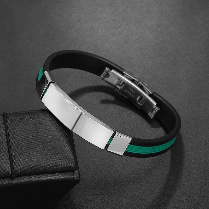 Pulseira em Silicone e Aço Inoxidável