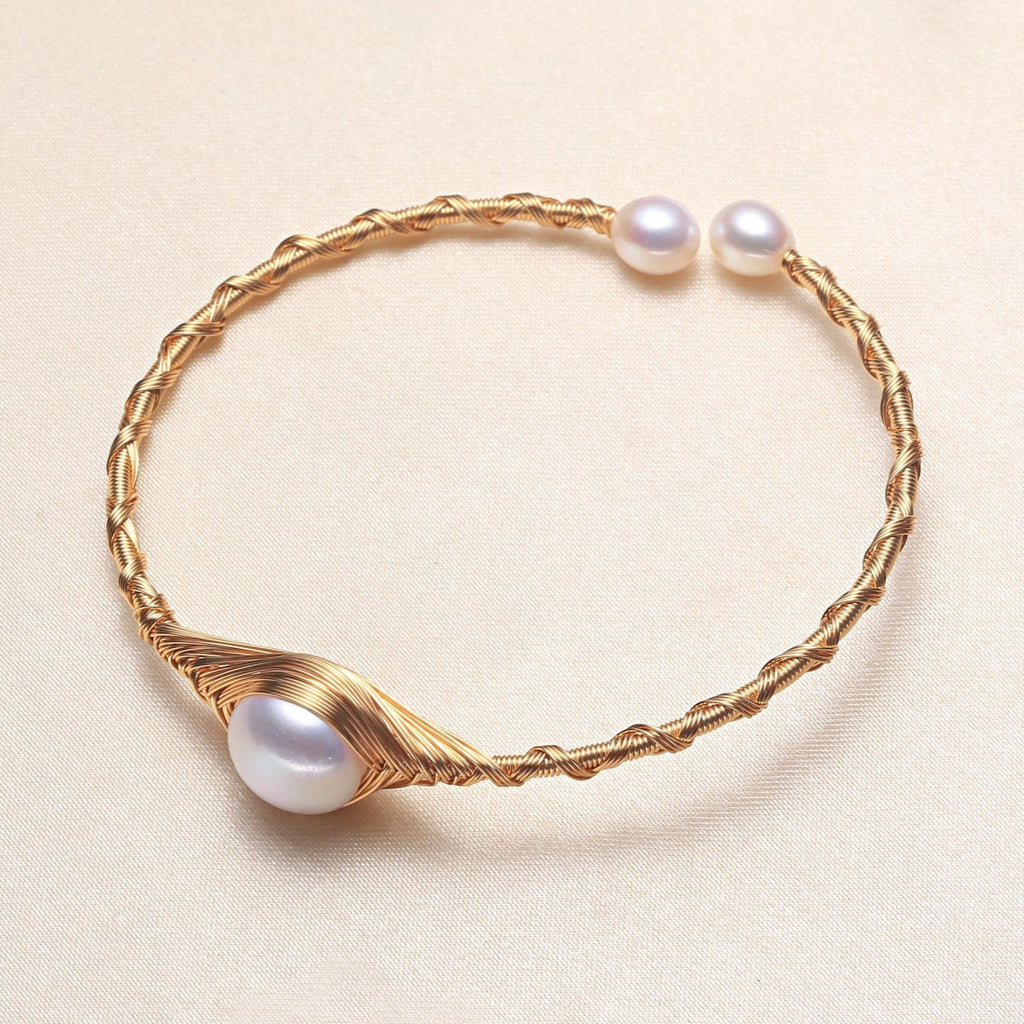 Pulseira Heritage Pérola e Fio Entrelaçado