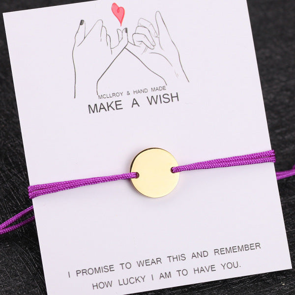 Pulseira Make a Wish Personalizada em Aço Inoxidável
