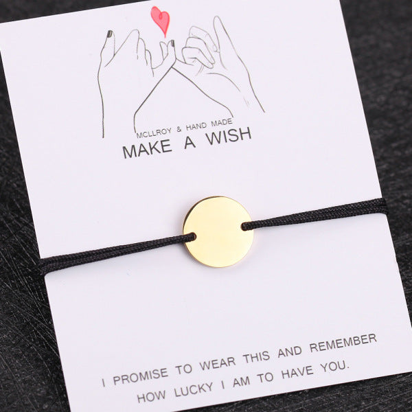 Pulseira Make a Wish Personalizada em Aço Inoxidável