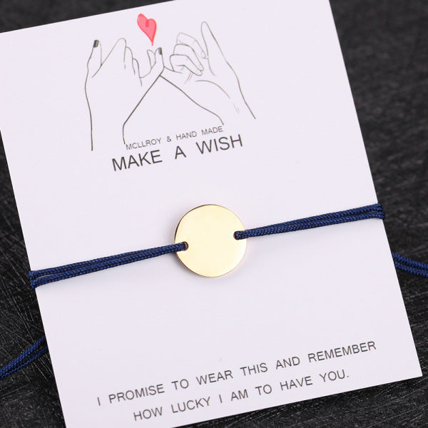 Pulseira Make a Wish Personalizada em Aço Inoxidável