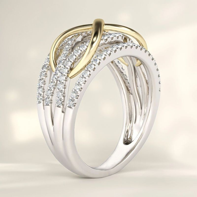 Anel Infinito com Zircónia