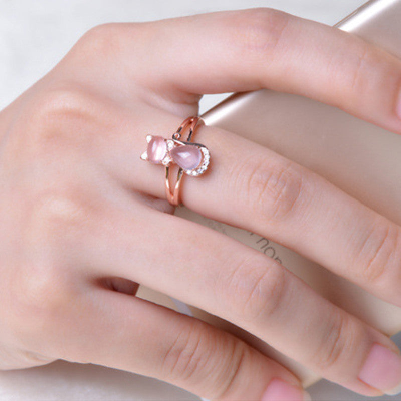 Pink Cat Ring