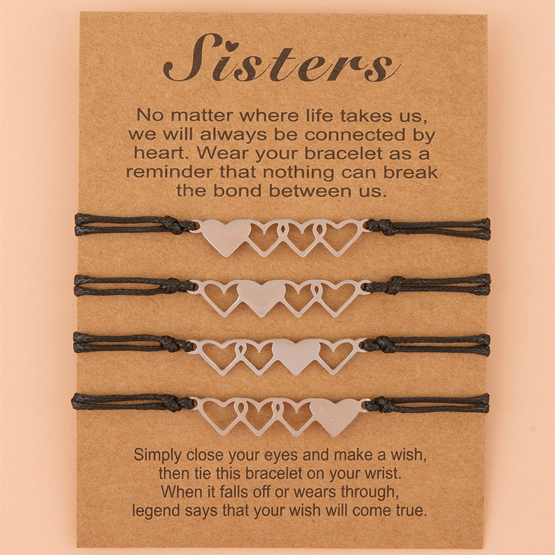 Set of 4 Love Sisters Bracelets