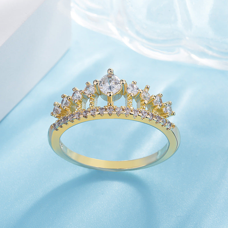 Anel Coroa com Zircónia