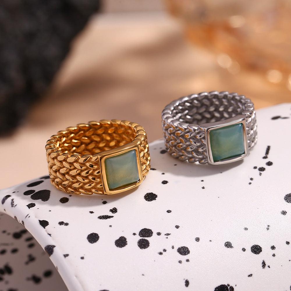 Anel Vintage em Aço Inoxidável 316L