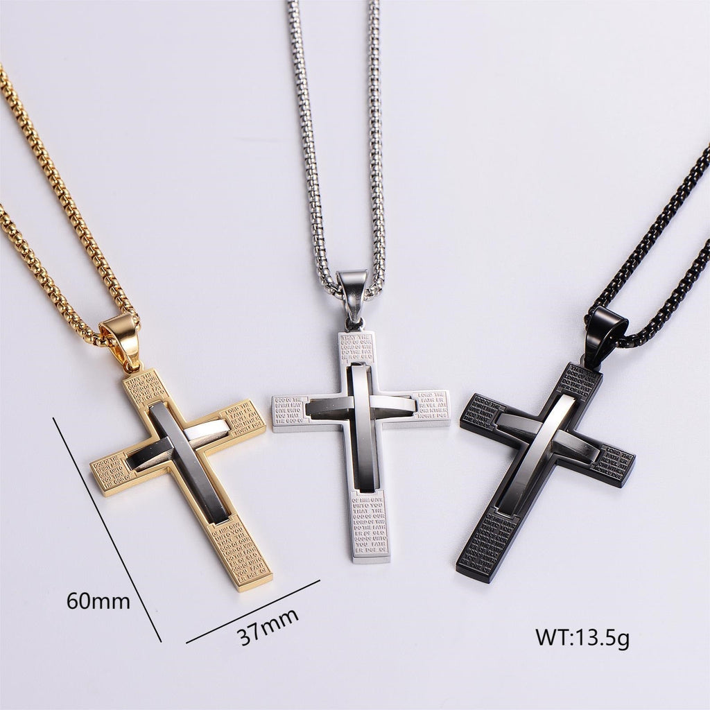 Colar Cruz em Aço Inoxidável