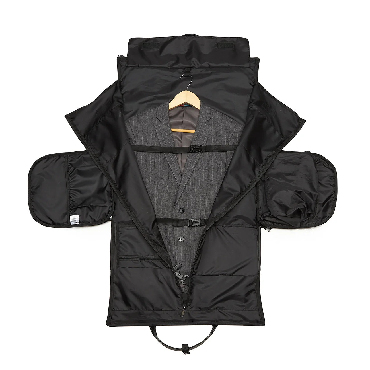 Maleta de viaje Wozinsky Premium con bolsillo para ropa mojada, 45 l, color negro