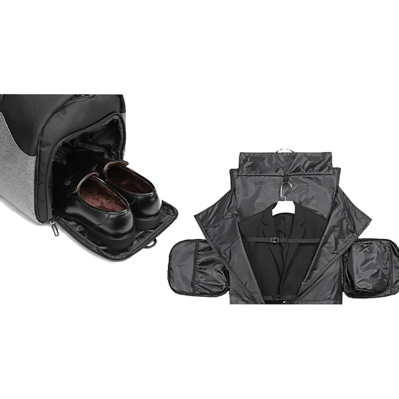 Maleta de viaje Wozinsky Premium con bolsillo para ropa mojada, 45 l, color negro