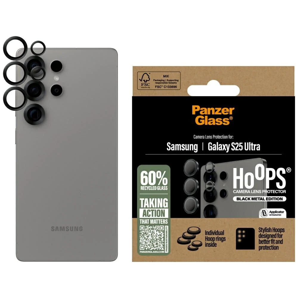 PanzerGlass Lens Protector for Samsung Galaxy S25 Ultra / Black Frame