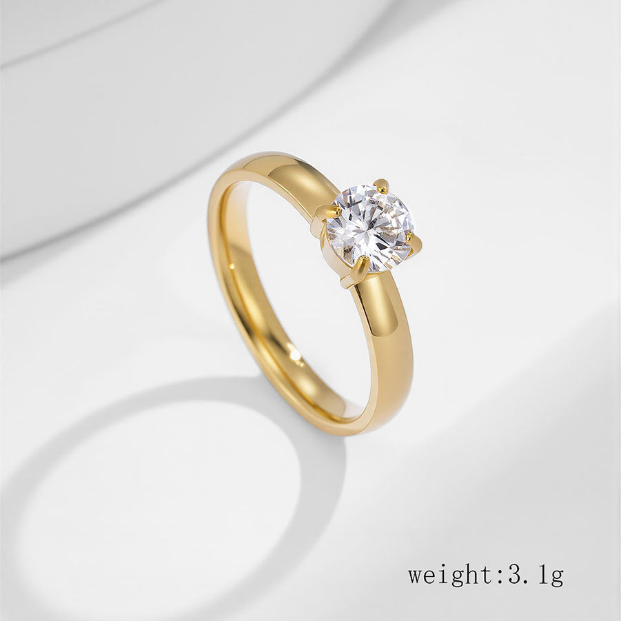 Anel Clássico em Aço Inoxidável