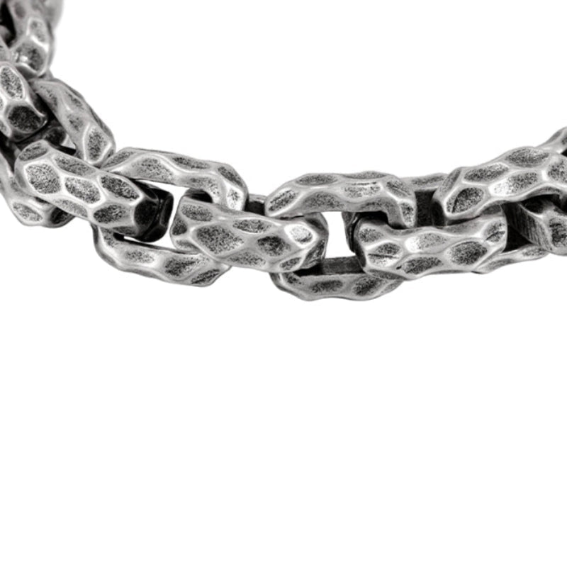 Pulsera de acero de titanio texturizado de primera calidad