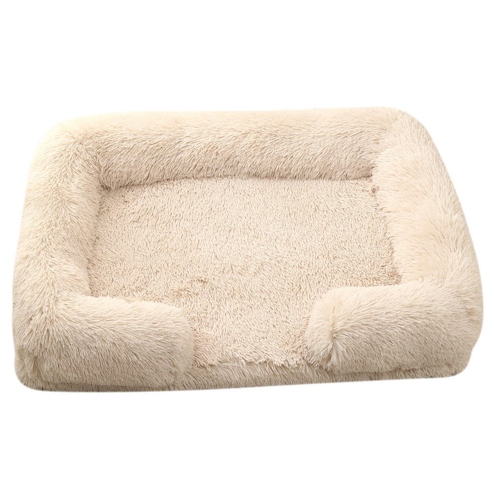 Plush Rectangle Pet Bed | Cozy Winter Dog Bed for Maximum Comfort