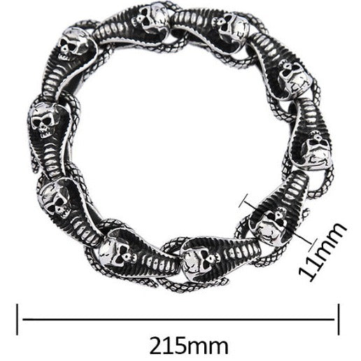 Stainless Steel Skull Bracelet