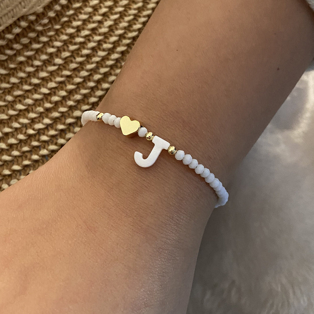 Bracelet with Letter and Heart